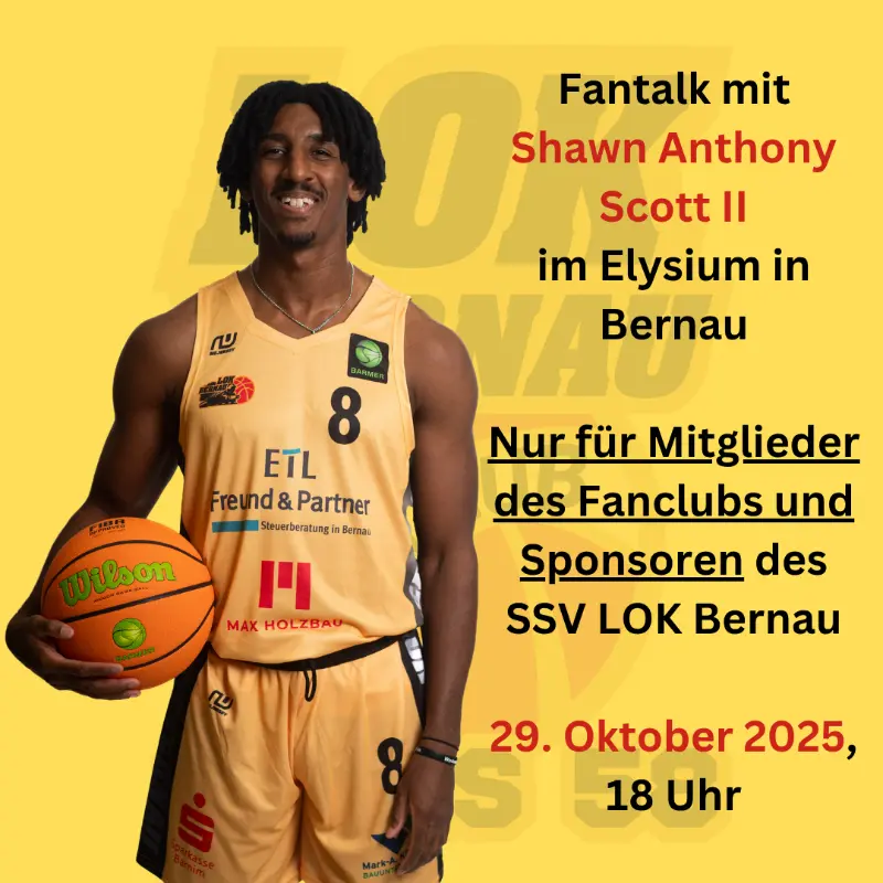 Fantalk am 29. Oktober 2025 um 18 Uhr mit Shawn Anthony Scott II im Elysium Bernau