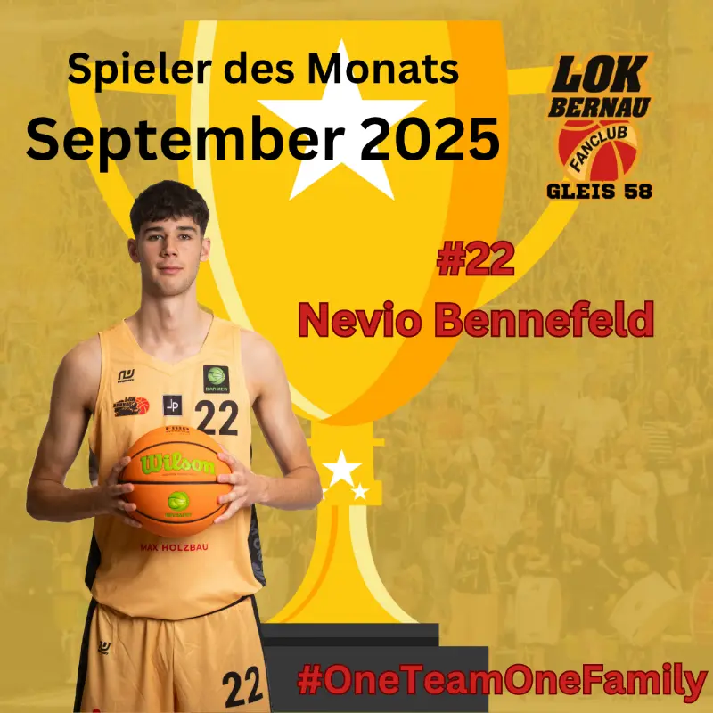 Spieler des Monats September 2025: #22 Nevio Bennefeld