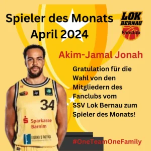 Spieler des Monats April 2024 - Akim-Jamal Jonah