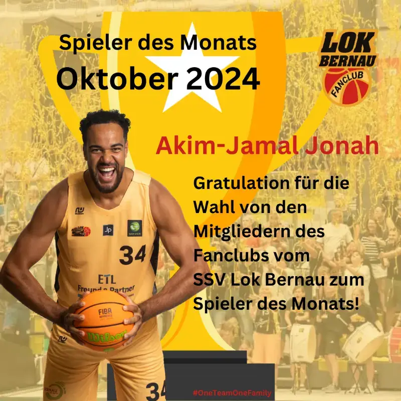 Spieler des Monats Oktober 2024: Akim-Jamal Jonah