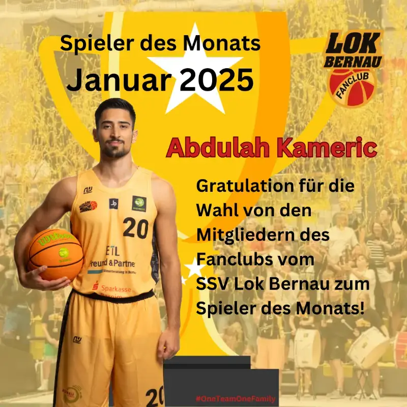 Spieler des Monats Januar 2025 - Abdulah Kameric